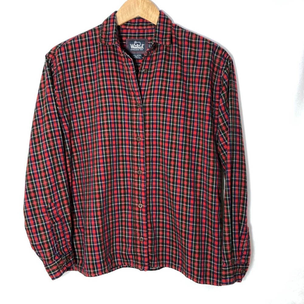 Woolrich Plaid Button Down Shirt Womens Size S Fall Casual